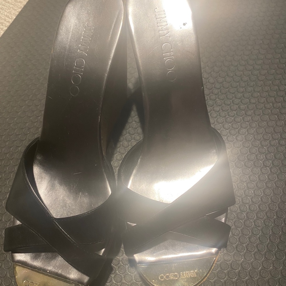 Jimmy Choo cork wedge size 7